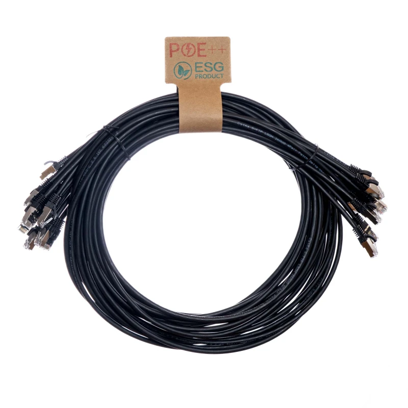 Image of Cablenet Cablenet 0.3m Cat6a RJ45 Black S/FTP LSOH 26AWG Snagless Booted Patch Lead (PK 10) 65-6003P