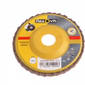 Image of Flexovit Abrasive Flap Disc 115mm 40g