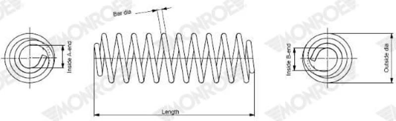 Image of MONROE Coil spring MONROE SE0042