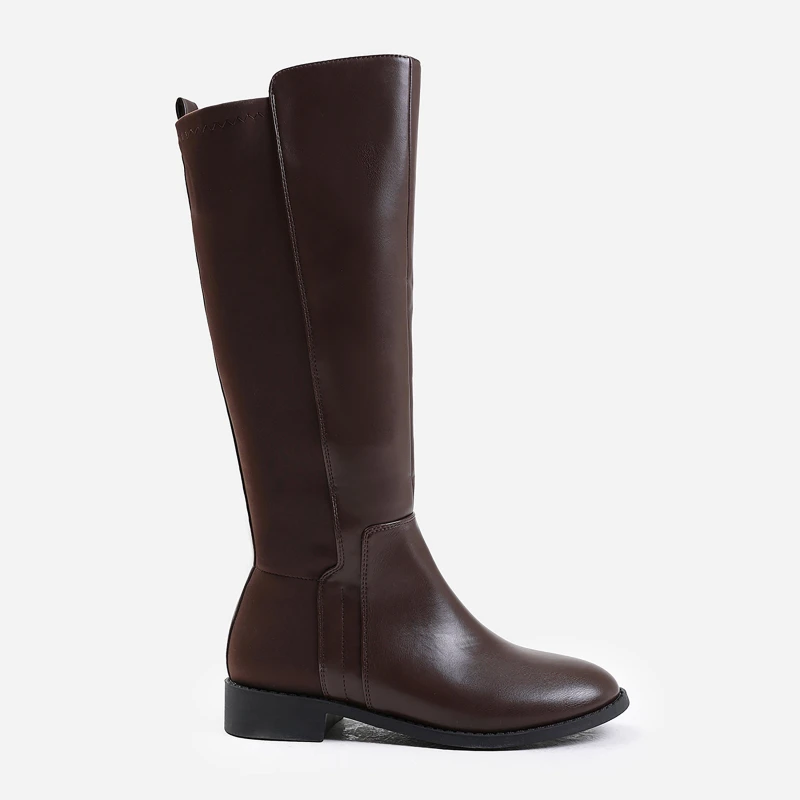 Image of Wheres That From Parker Dark Brown Knee High Boots Dark Brown Pu female 7