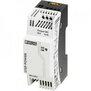 Phoenix Contact STEP-PS/1AC/12DC/1.5 Rail mounted PSU (DIN) 12 V DC 1.65 A 18 W 1 x