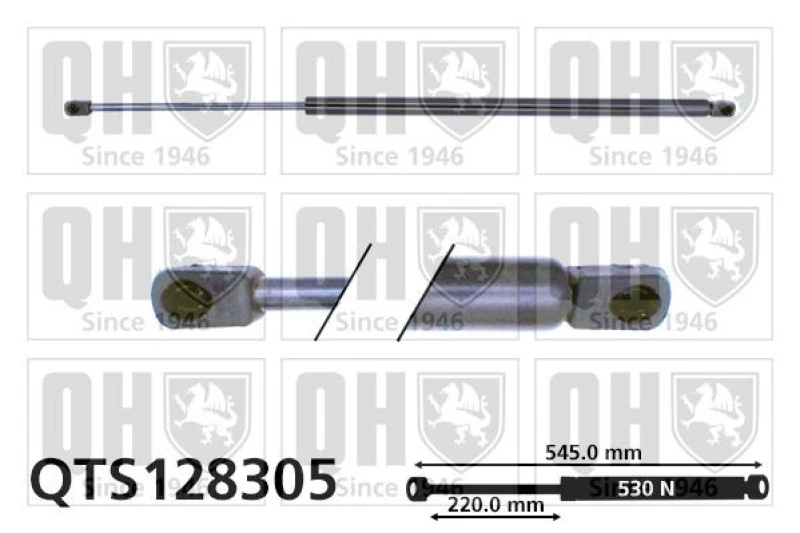 Image of QUINTON HAZELL Tailgate strut QUINTON HAZELL QTS128305