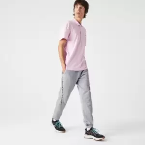 Image of Mens Lacoste Printed Bands Trackpants Size 6 - XL Grey Chine