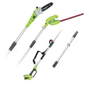 Image of Greenworks G40PSH 40V 40V Cordless Pole Saw & Long Reach Hedge Trimmer