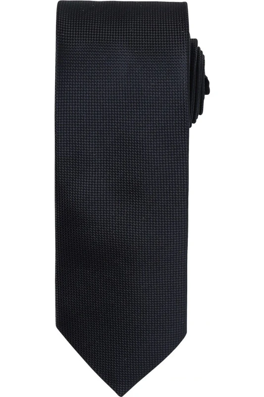 Image of Premier Premier Micro Waffle Tie in Black One Size Unisex 5063425959990