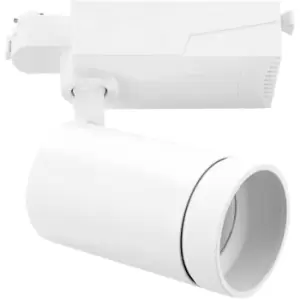 image of Fully Adjustable Track Spotlight - High Output 38W Cool White LED - Matt White