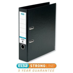 Image of Elba A4 Polypropylene Lever Arch File 70mm Black Pack of 10
