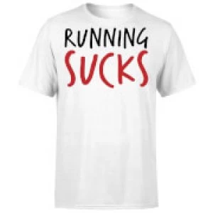 Image of Running Sucks T-Shirt - White - 3XL