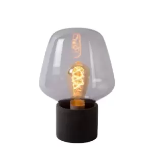 Image of Becky Modern Table Lamp - Ø20cm - 1xE27 - Smoke Grey