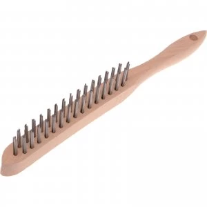 image of Faithfull Lightweight Wire Scratch Brush 2 Rows