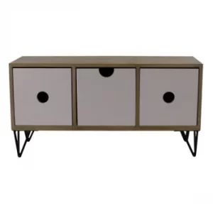 image of 3 Drawer Trinket Unit Horizontal Style with Wire Legs