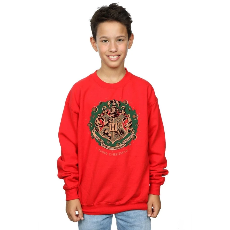 Image of Harry Potter Wreath Christmas Sweatshirt Red male
