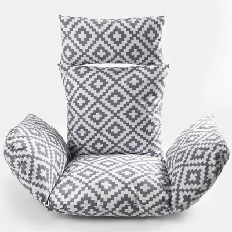 Image of OHS OHS Egg Chair Cushion Large Headrest Pillow Outdoor Garden Water Resistant in Light Grey Light Grey One Size Unisex 5027434209217
