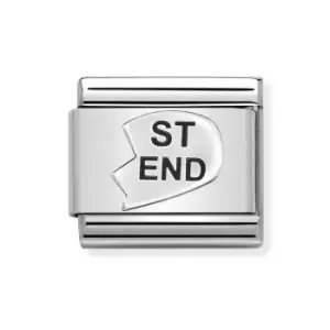 Image of Nomination Classic Silver St-End Heart Charm