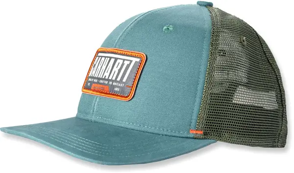 image of Carhartt Canvas Mesh Graphic Cap, blue