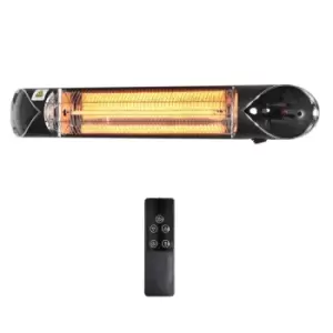 image of Outsunny 2000W Electric Infrared Patio Heater Wall Mounted Heater W/ Remote