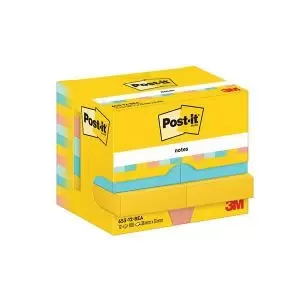 Image of Post-it Notes 38mmx51mm 100 Sheets Beachside Pack of 12 653-12-BEA