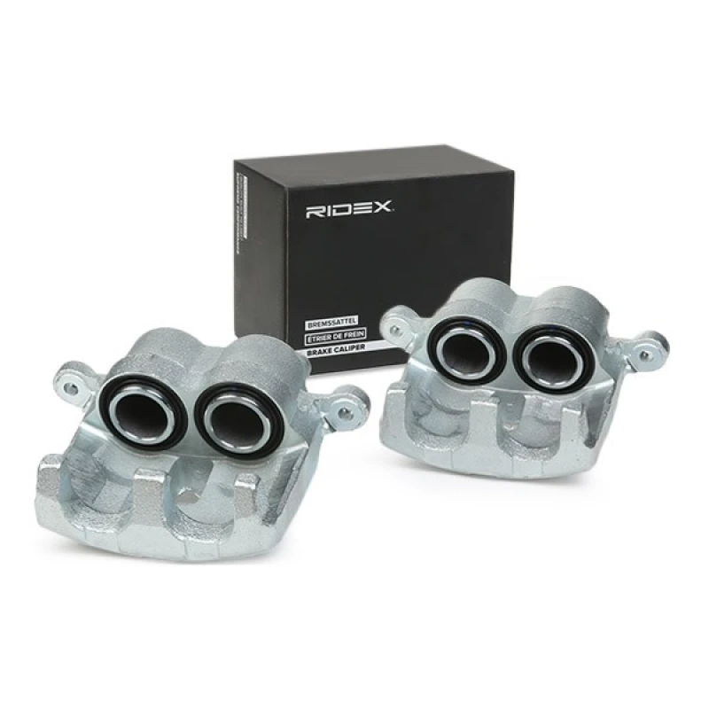 Image of RIDEX 78B1882 Brake caliper Front Axle, without holder Cast Iron Brake Caliper (78)