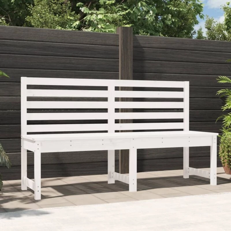 Image of VIDAXL Vidaxl - Garden Bench White 157.5cm Solid Wood Pine 8720845691615