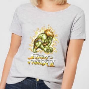 Image of Street Fighter Blanka 16-bit Womens T-Shirt - Grey - 3XL