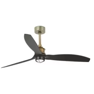 Image of Faro just - LED Old Gold, Black Ceiling Fan Smart - Remote Included, 3000K