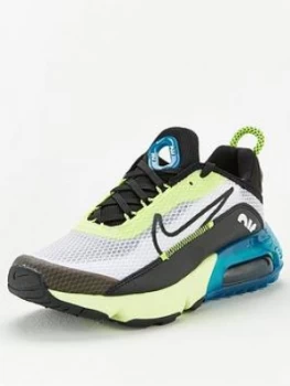 image of Nike Air Max 2090 Junior Trainer - White/Black/Blue