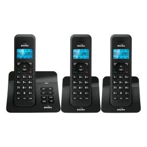 image of Binatone LUNA1120S-TRIO Three Cordless Phones with Answer Machine in Black