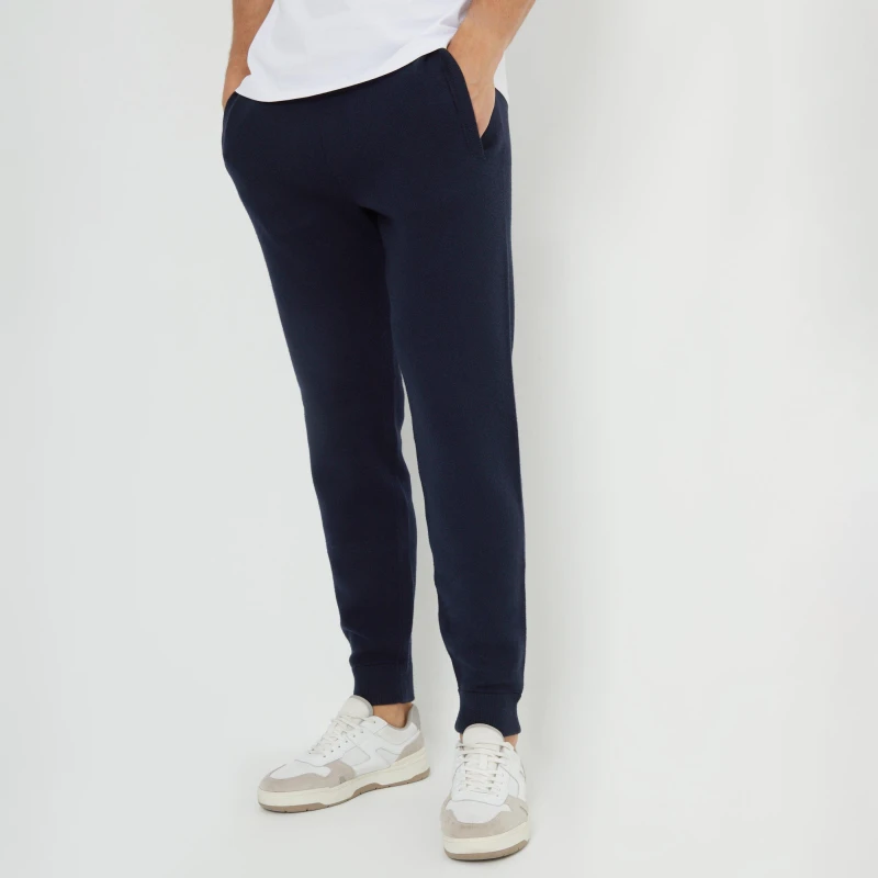 Image of Threadbare 'Salford' Luxe Knitted Joggers Navy