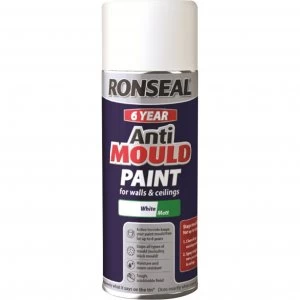 Image of Ronseal 6 Year Anti Mould Aerosol White 400ml