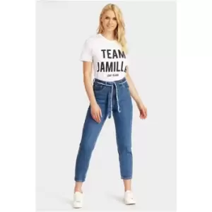 image of I Saw It First Team Jamilla Love Island Slogan Tshirt - White