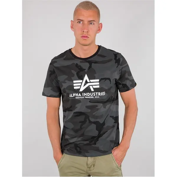 Image of Alpha Industries Basic Camo T-Shirt, black-multicolored, Size S