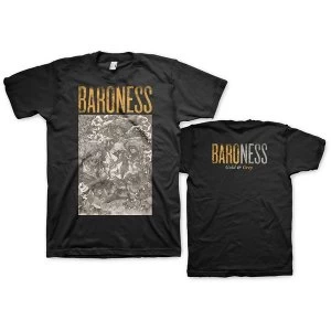 image of Baroness - Gold & Grey Unisex Large T-Shirt - Black