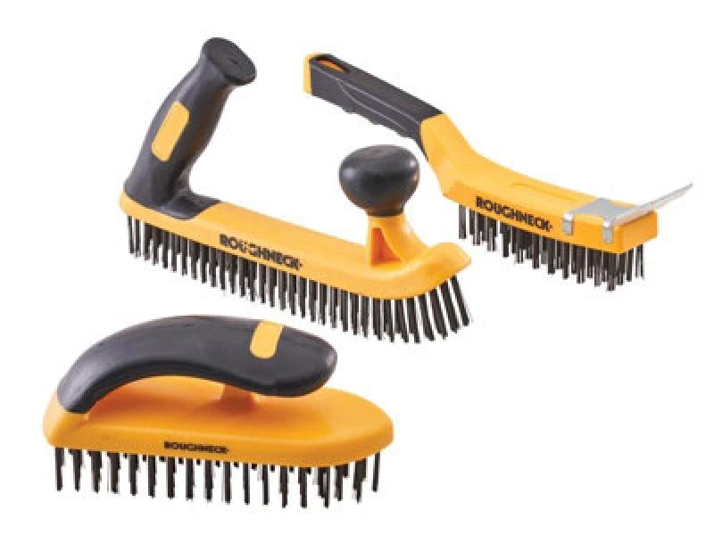 Image of ROUGHNECK Roughneck - ROU52094 3 Piece Steel Wire Brush Set ROU52050 ROU52052 ROU52042 XMS24WBRUSH