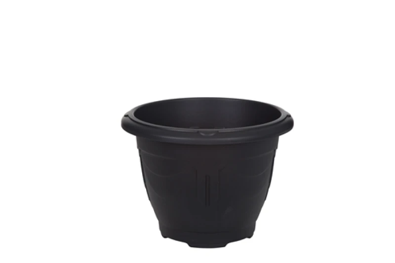 Image of Whitefurze 24cm Venetian Round Planter, Black