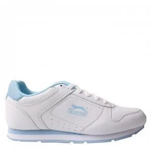 image of Slazenger Classic Ladies Trainers - White/Pow Blue