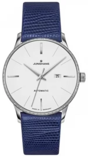Image of Junghans Meister Womens Automatic Blue Leather 027/4046.00 Watch