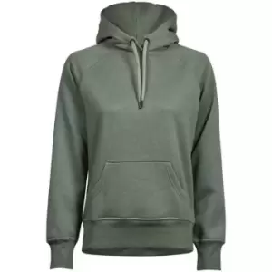 image of Tee Jays Womens/Ladies Raglan Hooded Sweatshirt (M) (Leaf Green)