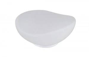 image of Table Lamp 1 Light E27, Polished Chrome, Frosted White Glass