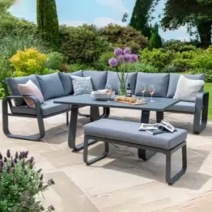 Image of Babingley 5 Seater Corner Set with High Dining Table Anthracite