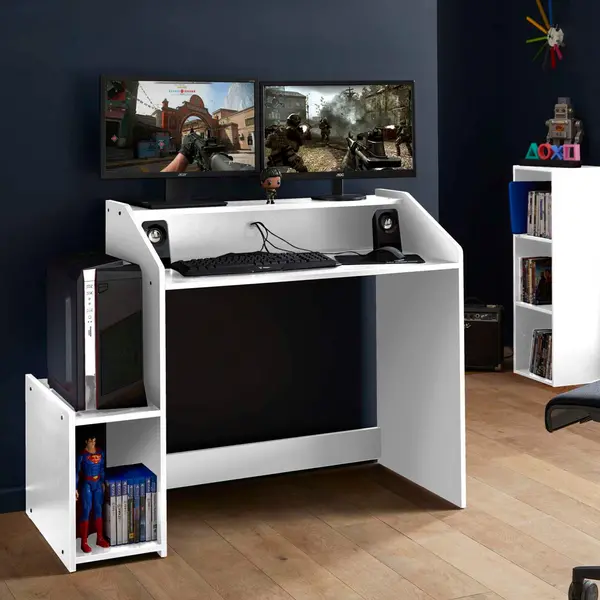 Image of Lloyd Pascal Jaguar Gaming Desk White