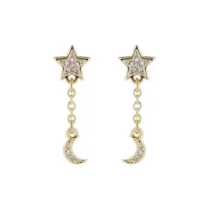 Image of Ted Baker Moojii Pave Star & Moon Drop Earrings