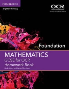 Image of Gcse Mathematics for Ocr Foundation. Homework Book by Nick Asker Paperback