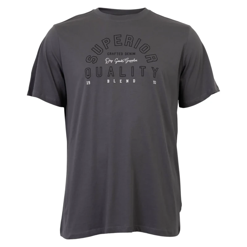 Image of Blend Cotton T-Shirt Blend Igor Logo Gris Male L