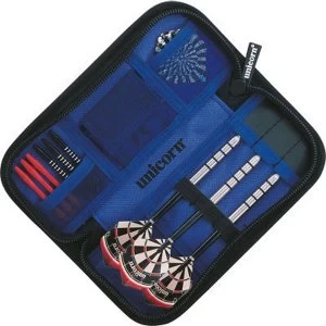 Image of Unicorn Midi Wallet Black Silver Interior Blue
