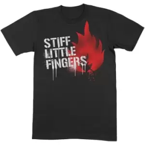Image of Stiff Little Fingers - Graffiti Unisex Small T-Shirt - Black