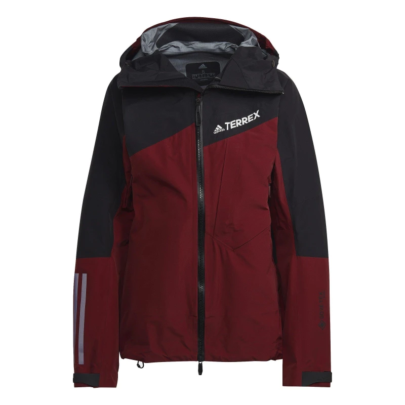 Image of adidas Womens Terrex Techrock GORE-TEX Waterproof Long Sleeve Softshell Jacket Red female 8 (XS)