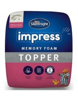 Image of Silentnight Luxury Impress 7Cm Memory Foam Mattress Topper