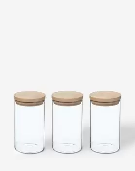 Image of Set of 3 1000ml Glass Storage Jars