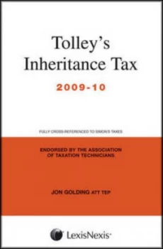 Image of Tolleys Inheritance Tax 2009-10 by Jon Golding Paperback