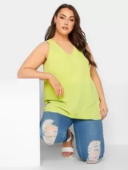 Image of Yours Sleeveless Swing Vest Top - Lime, Green, Size 16, Women